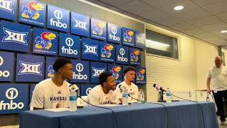 David Coit, Rylan Griffen and Zeke Mayo talk about KU’s exhibition victory